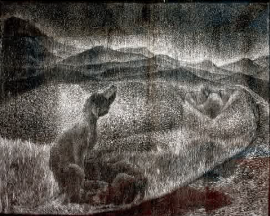 <div lang="es">Autor: Enrique Gijón; Título: De la Tierra; Técnica: Xilografía; Medidas: 100cmx70cm; Año: 2003</div>